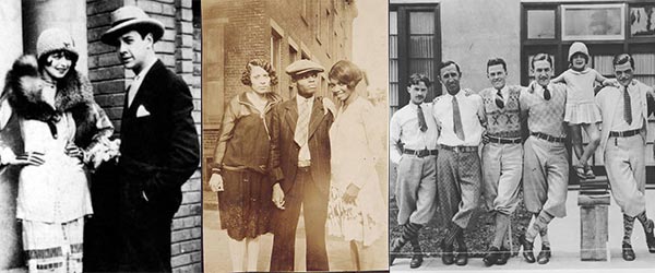Examples of men's fashion in the 1920s